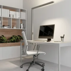 Arcchio LED-klemmelampe Jolinda, sølv, metal, dæmpbar