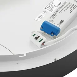 Arcchio LED-loftlampe Aleksi, Ø 60 cm, sort, metal, CCT