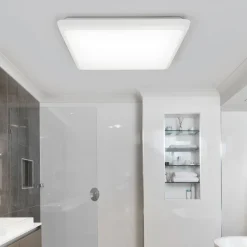 Arcchio LED-loftlampe Augustin, 30 x 30 cm, hvid, IP54