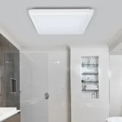 Arcchio LED-loftlampe Augustin, 30 x 30 cm, hvid, IP54