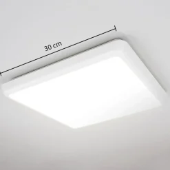 Arcchio LED-loftlampe Augustin, 30 x 30 cm, hvid, IP54