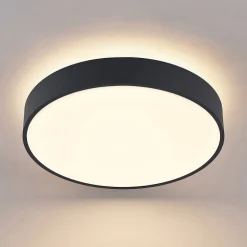 Arcchio LED-loftlampe Vanida, sort, Ø 40 cm, op/ned