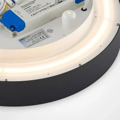 Arcchio LED-loftlampe Vanida, sort, Ø 40 cm, op/ned