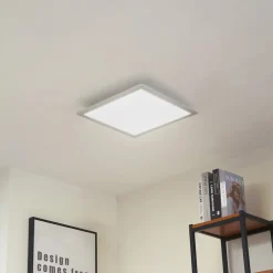 Arcchio LED-panel Lyndra, 40 cm, sølv, aluminium, dæmpbar, CCT