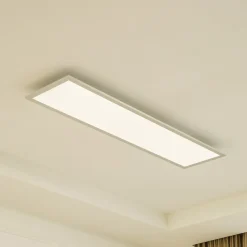 Arcchio LED-panel Lyndra, 120 cm, sølv, aluminium, dæmpbar, CCT