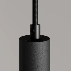 Arcchio LED-pendellampe Franka, 1 lyskilde, Ø 4 cm, sort