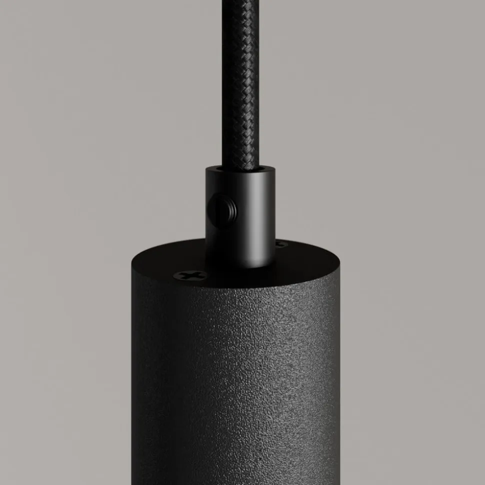 Arcchio LED-pendellampe Franka, 1 lyskilde, Ø 4 cm, sort