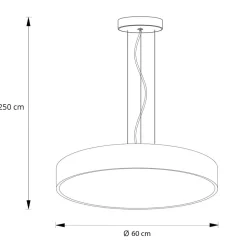 Arcchio LED-pendellampe Vanida, sort, Ø 60 cm, op/ned