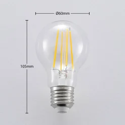 Arcchio LED-pære, filament, E27, 6,5W, klar, 2.700K