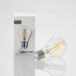 Arcchio LED-pære, filament, E27, 6,5W, klar, 2.700K