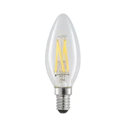 Arcchio LED-pære, glødetråd, stearinlys, E14, 4W, klar