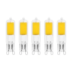 Arcchio LED-stiftsokkelpære, G9, 4W, 2700K, sæt med 5 stk