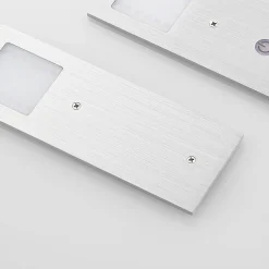 Arcchio LED-underskabsbelysning Nortra, 3-pak, grå, aluminiumsfarvet