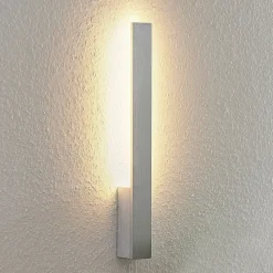 Arcchio LED-væglampe Ivano, højde 43 cm, børstet aluminium