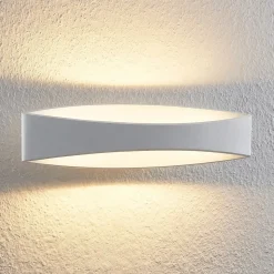 Arcchio LED-væglampe Jelle, 44 cm, hvid, metal, op/ned