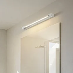 Arcchio LED-væglampe Jora, 60 cm, hvid, drejelig, IP44