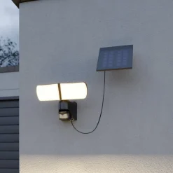 Arcchio Lissano LED-vægspot med solcelle og sensor