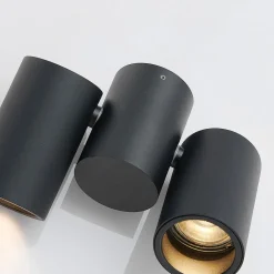 Arcchio loftlampe Gesina, 2-lys, sort, aluminium, 17,5 cm