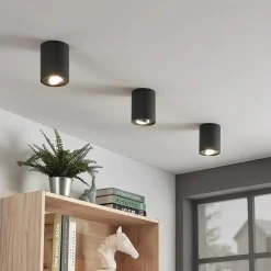 Arcchio loftspot Jolina, rund, antracit, sæt med 2, aluminium