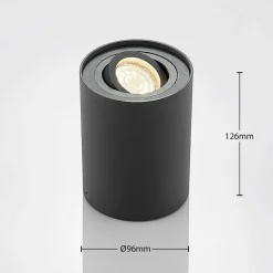 Arcchio loftspot Jolina, rund, antracit, sæt med 2, aluminium