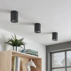 Arcchio loftspot Jolina, rund, antracit, 13 cm, metal