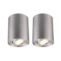 Arcchio loftspot Jolina, rund, sæt med 2, aluminium