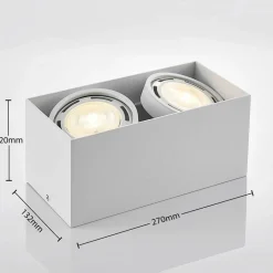 Arcchio loftspot Mabel, 2 lyskilder, 27 cm, hvid, GU10