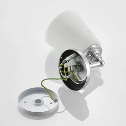 Arcchio Mahdi væglampe til badeværelset, krom, glas, 11 cm, IP44