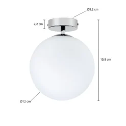 Arcchio Maviris LED-loftlampe til badeværelset, kugle, 12 cm