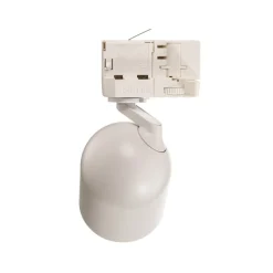 Arcchio skinnespot Brinja, hvid, Ø 7 cm, 3-faset, GU10