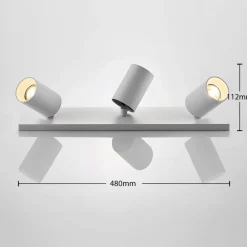 Arcchio spotlight Brinja, sæt med 2, hvid, kantet, 3 lyskilder, GU10