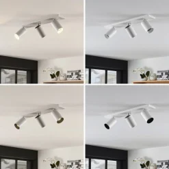 Arcchio spotlight Brinja, sæt med 2, hvid, kantet, 3 lyskilder, GU10