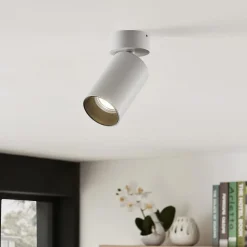 Arcchio spotlight Brinja, hvid, rund, 13 cm høj, Ø 6 cm