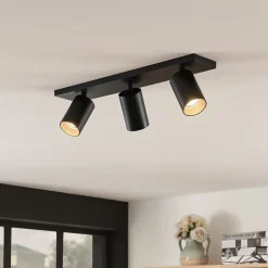 Arcchio spotlight Brinja, sæt med 2, sort, kantet, 3 lyskilder