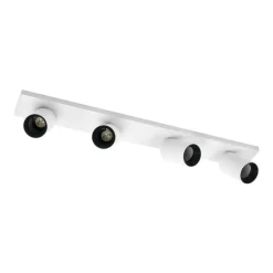 Arcchio spotlight Brinja, hvid, kantet, Ø 7 cm, 4 lyskilder, GU10