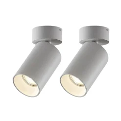 Arcchio spotlight Brinja, sæt med 2, hvid, rund, Ø 6 cm, GU10