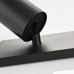 Arcchio spotlight Brinja, sort, kantet, Ø 6 cm, 2-faset, GU10