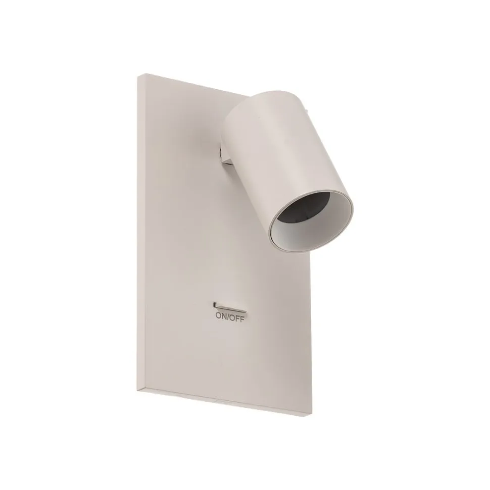 Arcchio spotlight Brinja, hvid, metal, USB-C, afbryder, GU10