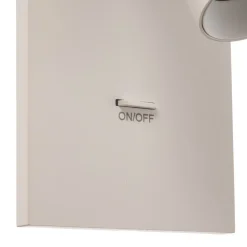 Arcchio spotlight Brinja, hvid, metal, USB-C, afbryder, GU10