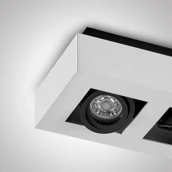 Arcchio spotlight Vince, 47 cm, 4 lyskilder, hvid/sort, GU10