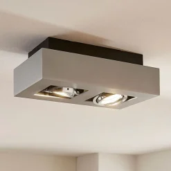 Arcchio spotlight Vince, 25 cm, 2 lyskilder, sølv, GU10