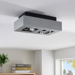 Arcchio spotlight Vince, 25 cm, 2 lyskilder, sølv, GU10