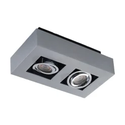 Arcchio spotlight Vince, 25 cm, 2 lyskilder, sølv, GU10