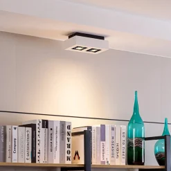 Arcchio spotlight Vince, 25 cm, 2 lyskilder, hvid/krom, GU10