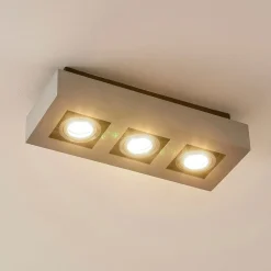 Arcchio spotlight Vince, 36 cm, 3 lyskilder, sølv, GU10