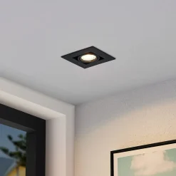 Arcchio Taneja indbygningslampe, 1 lyskilde, sort