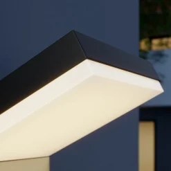 Arcchio udendørs LED-væglampe Yolena, sensor, antracit, aluminium