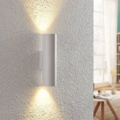 Arcchio væglampe Brinja, hvid, metal, op/ned, GU10