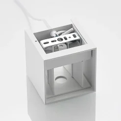 Arcchio væglampe Zuzana, kantet, hvid, stik, G9, 10 cm