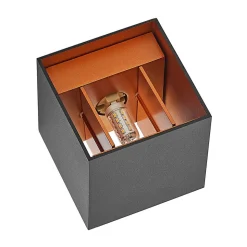 Arcchio væglampe Zuzana, kantet, sort, stik, 10 cm